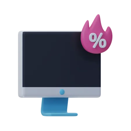 Monitorar venda quente  3D Icon