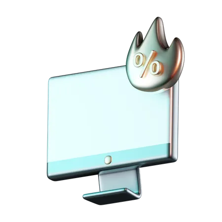 Monitorar venda quente  3D Icon