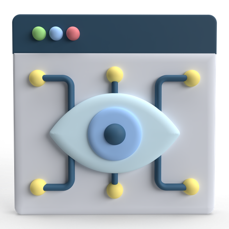 Monitoramento  3D Icon