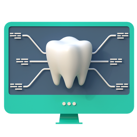 Monitoramento da saúde dentária  3D Icon