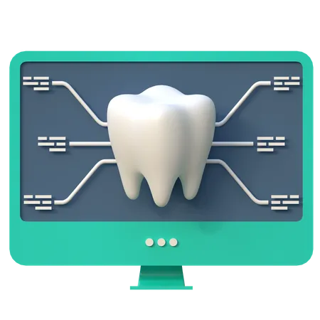 Monitoramento da saúde dentária  3D Icon