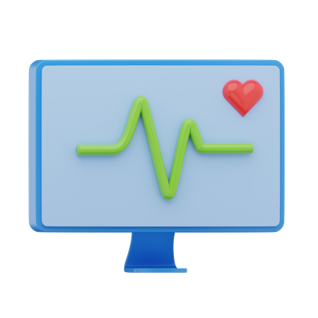 Monitoramento de saúde on-line  3D Icon