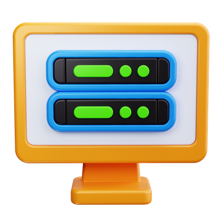 Monitoramento de servidor  3D Icon