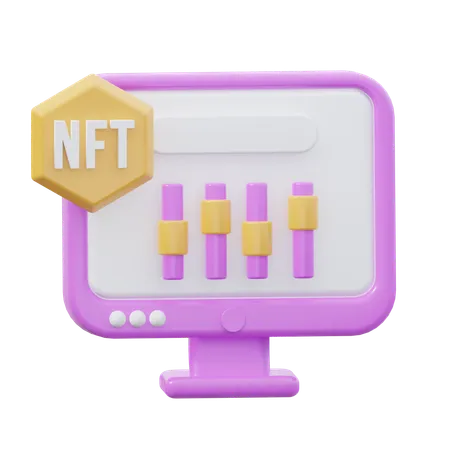 Monitoramento nft  3D Icon