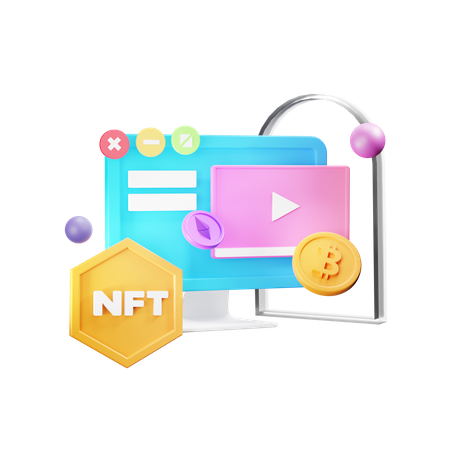 Monitoramento nft  3D Icon