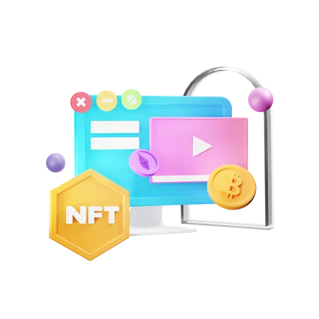 Monitoramento nft  3D Icon