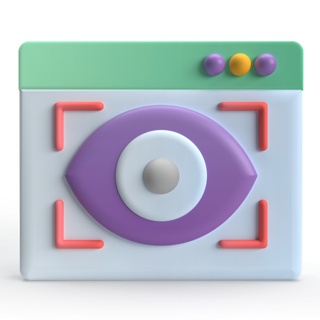 Monitoramento web  3D Icon