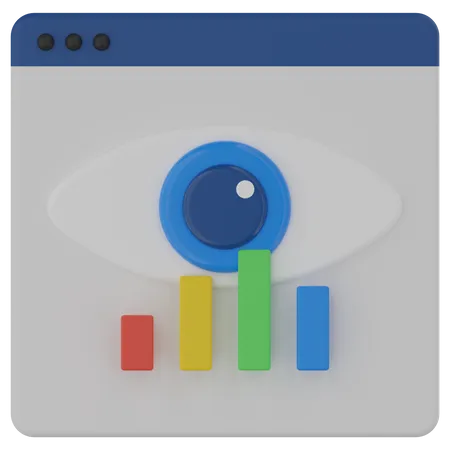 Monitoramento web  3D Icon
