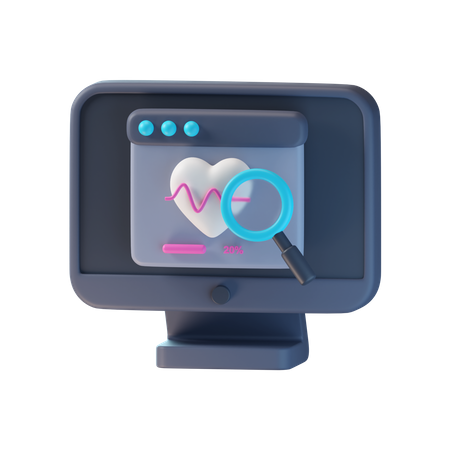 Monitoreo de la salud de la computadora  3D Icon