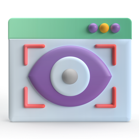 Monitoreo web  3D Icon