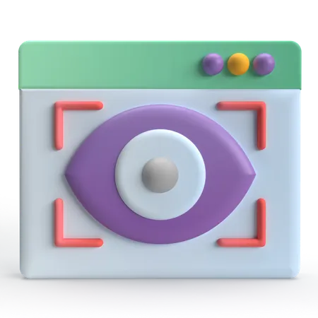 Monitoreo web  3D Icon