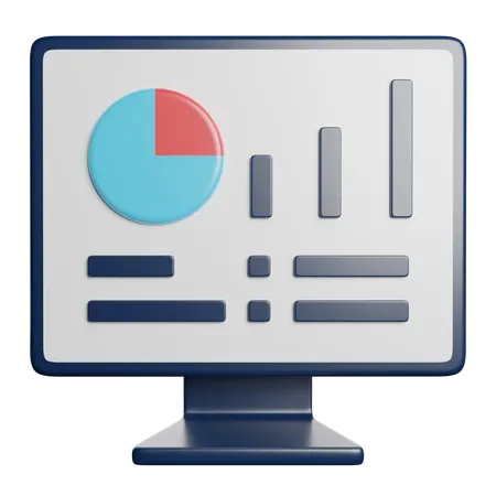 Monitoring  3D Icon
