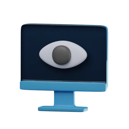 Monitoring  3D Icon