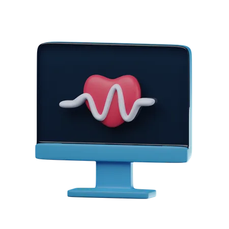 Monitorización cardíaca  3D Icon