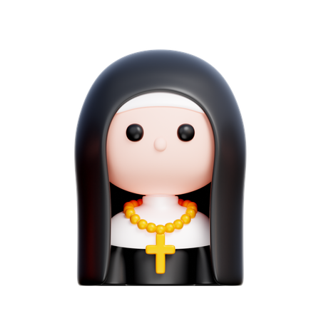 Monja  3D Icon