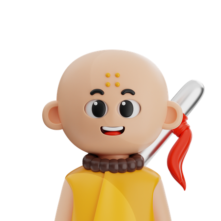 Monk  3D Icon