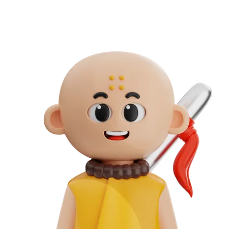 Monk  3D Icon