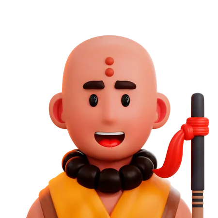 Monk  3D Icon