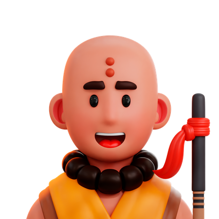 Monk  3D Icon