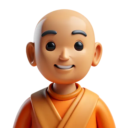 Monk Avatar  3D Icon