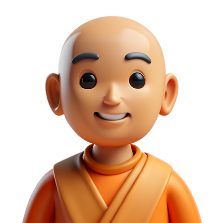 Monk Avatar  3D Icon