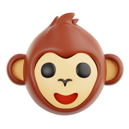 Monkey Emoji  3D Icon