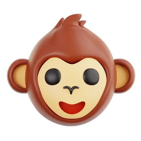 Monkey Emoji  3D Icon