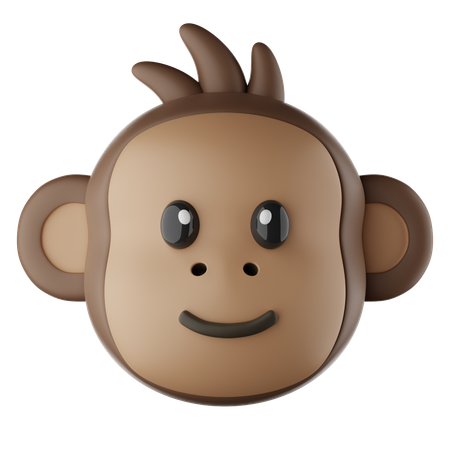 원숭이 이모티콘  3D Icon