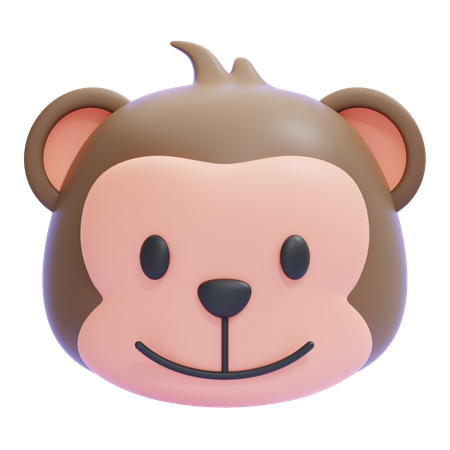 Monkey Emoji  3D Icon