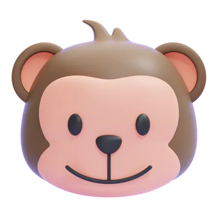 Monkey Emoji  3D Icon