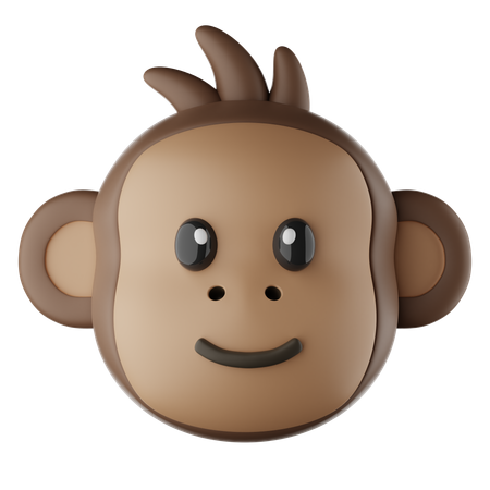 Monkey Emoji  3D Icon