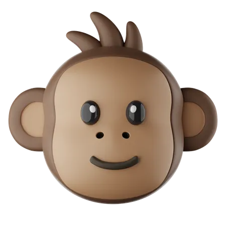 Monkey Emoji  3D Icon