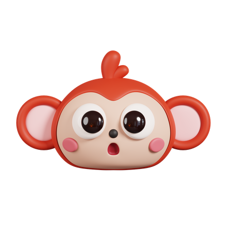 Monkey Face 3D Illustration
