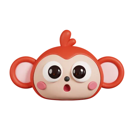 Monkey Face  3D Illustration