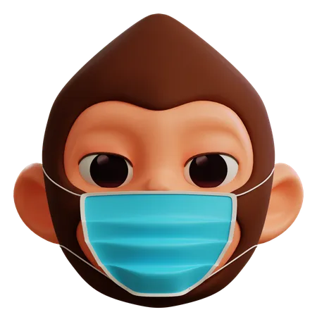 Monkey Has Flu  3D Icon