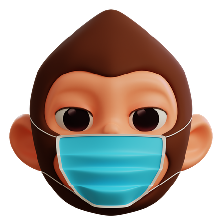 Monkey Has Flu  3D Icon