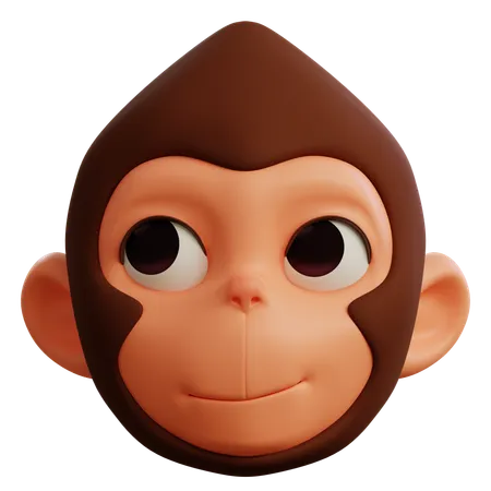 Monkey Haughty Icon  3D Icon