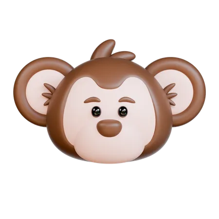 Monkey Head  3D Icon