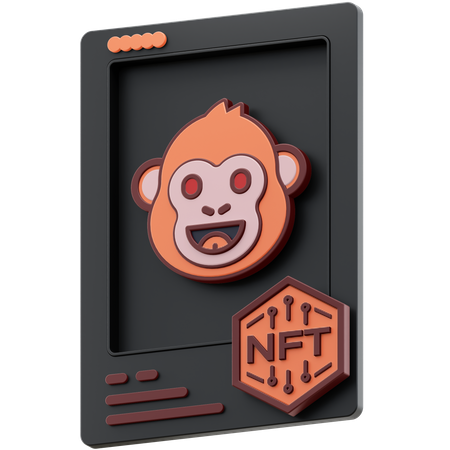 Monkey NFT  3D Icon