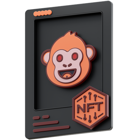 Monkey NFT 3D Icon