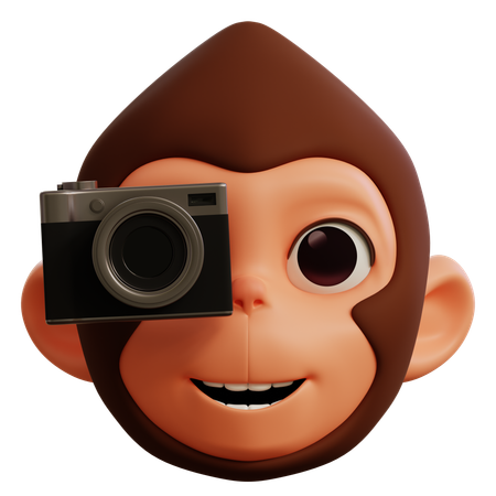Monkey Taking Photo  3D Icon