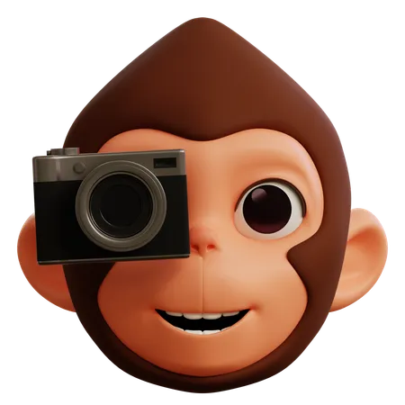 Monkey Taking Photo  3D Icon