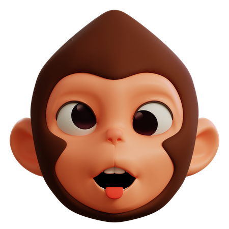 Monkey Ugly Face  3D Icon
