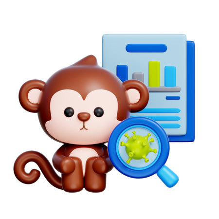 원숭이 바이러스 분석  3D Icon