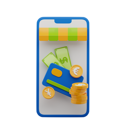 Monnaie mobile  3D Icon