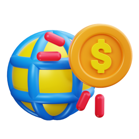 Monnaie mondiale  3D Icon