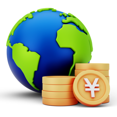 Monnaie mondiale  3D Icon