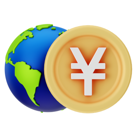 Monnaie mondiale  3D Icon