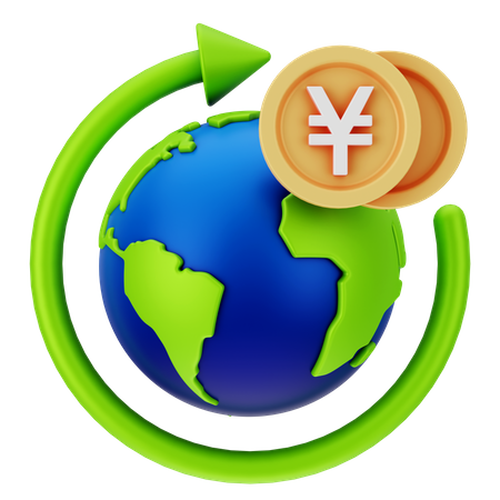 Monnaie mondiale  3D Icon
