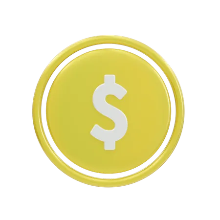 Pièce d'argent  3D Icon